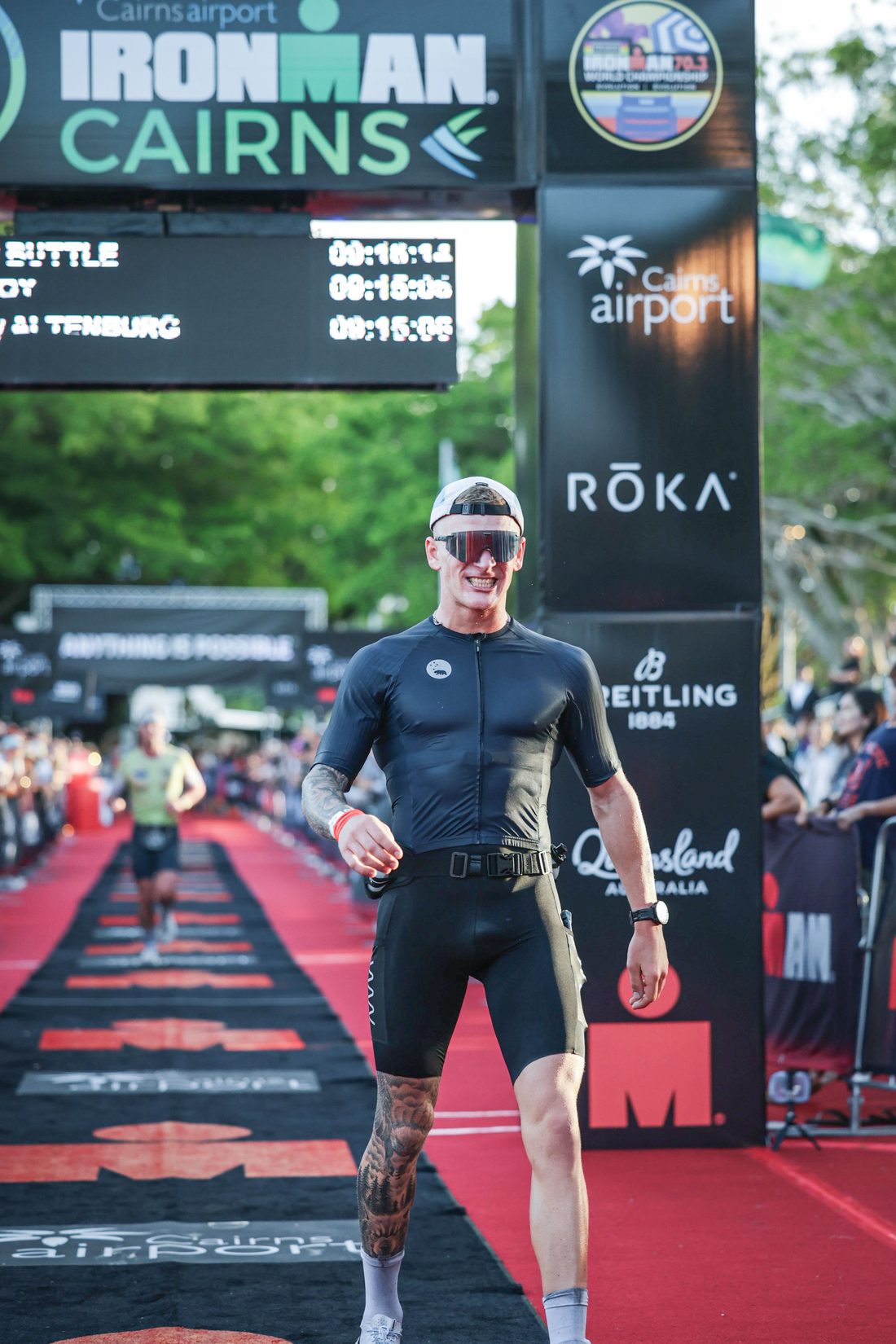 Zac Joy finishing Ironman Cairns